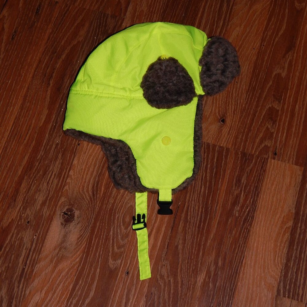 Safety Yellow Quilted Sherpa Fur Lining Winter Trapper Hat by DAS Companies, Inc